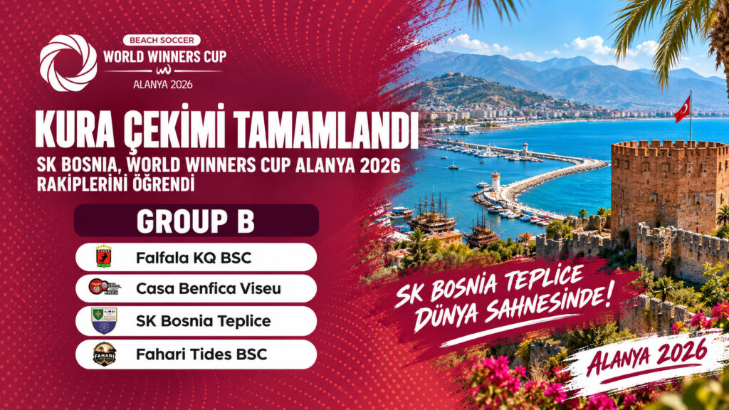 KURA TAMAMLANDI! SK BOSNIA, WORLD WINNERS CUP ALANYA 2026’DAKİ RAKİPLERİNİ ÖĞRENDİ